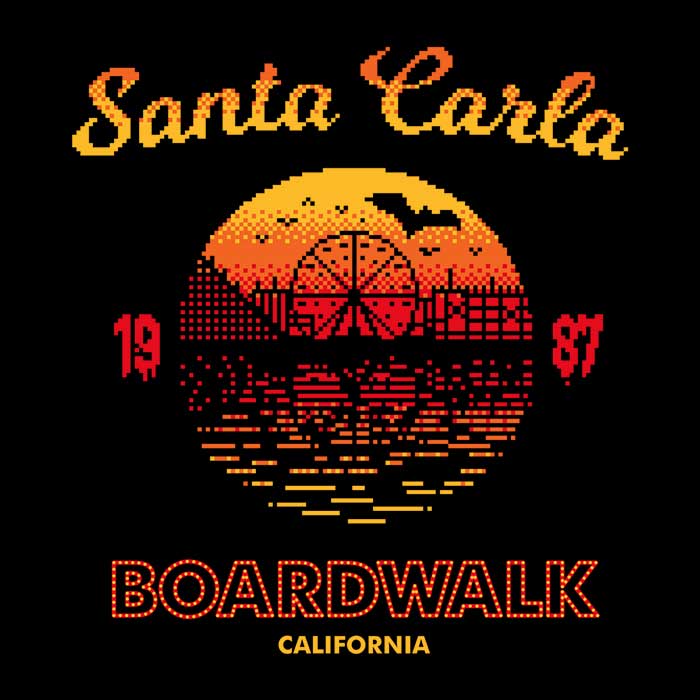 Santa Carla Sunset Women's Apparel - Adult & Kids T-Shirts, Sweatshirts & Hoodies apparel design preview 2