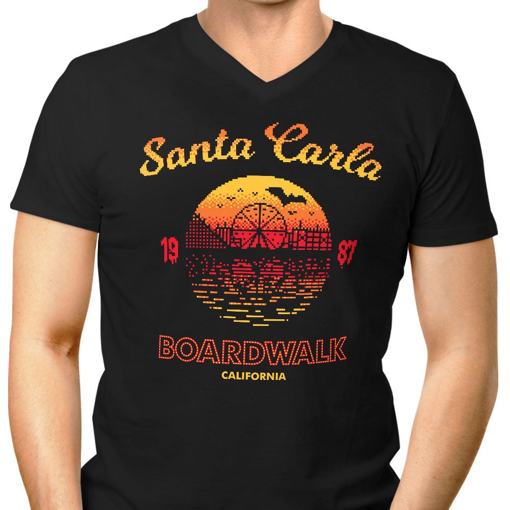 Santa Carla Sunset Men's V-Neck - Adult & Kids T-Shirts, Sweatshirts & Hoodies apparel design preview 1