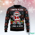 Santa Floss Like A Boss Ugly Christmas Sweater product image