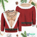 Santa Hairy Chest Christmas Ugly Sweater product image