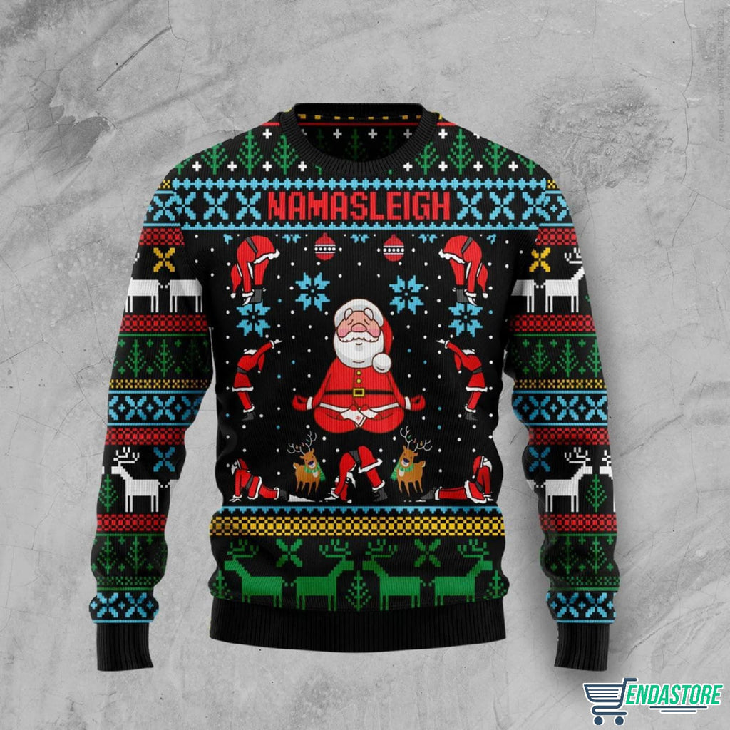 Santa Namasleigh Ugly Christmas Sweater product image