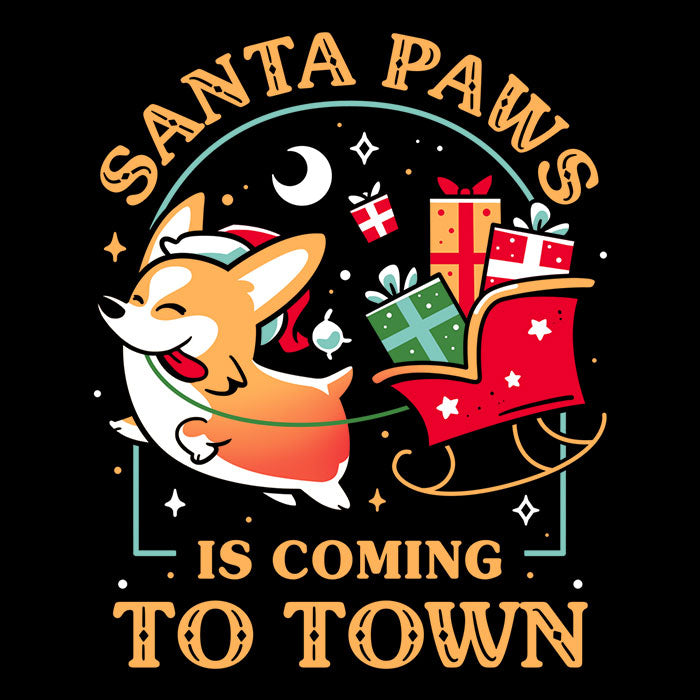 Santa Paws - Adult & Kids T-Shirts, Sweatshirts & Hoodies apparel design preview 2