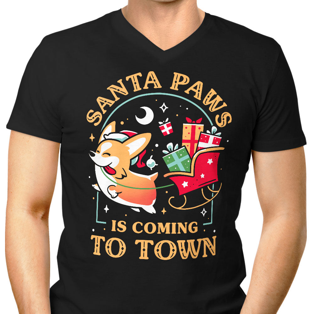 Santa Paws Men's V-Neck - Adult & Kids T-Shirts, Sweatshirts & Hoodies apparel design preview 1