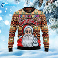 Santa Peace Love Christmas Ugly Sweater product image