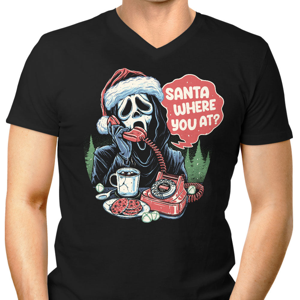 Santa Where You At? Men's V-Neck - Adult & Kids T-Shirts, Sweatshirts & Hoodies apparel design preview 1