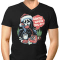 Santa Where You At? Men's V-Neck - Adult & Kids T-Shirts, Sweatshirts & Hoodies apparel design preview 1