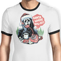 Santa Where You At? Ringer - Adult & Kids T-Shirts, Sweatshirts & Hoodies apparel design preview 1