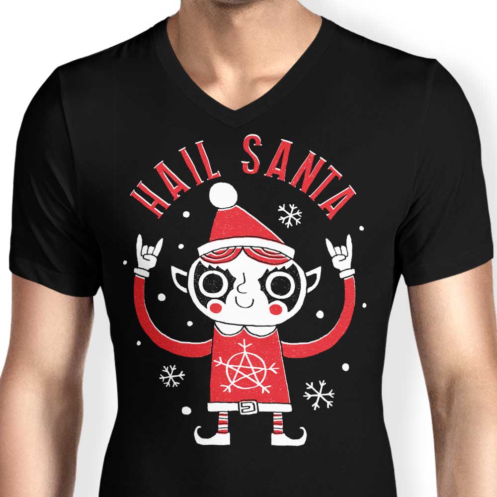 Santa Worship Men's V-Neck - Adult & Kids T-Shirts, Sweatshirts & Hoodies apparel design preview 2