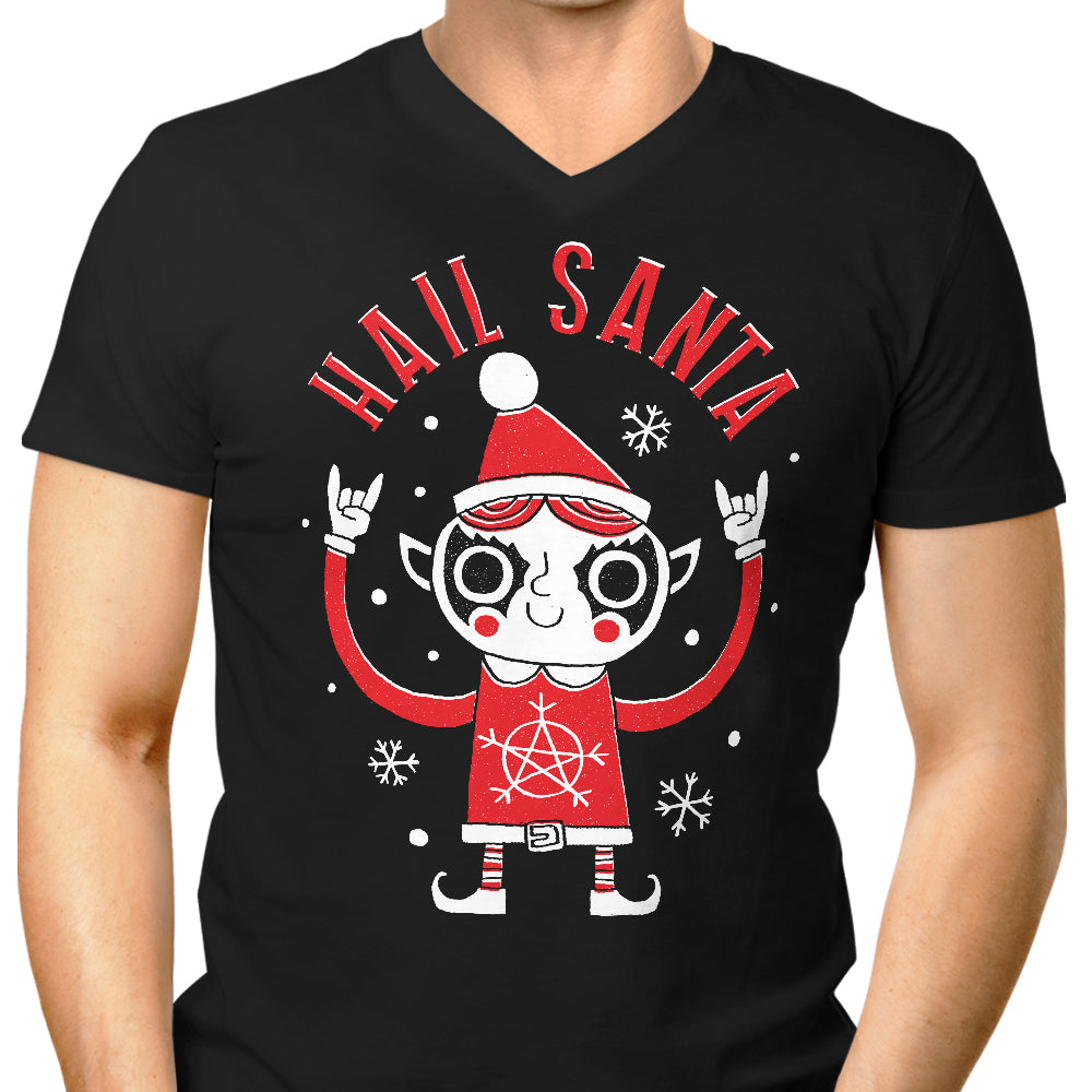 Santa Worship Men's V-Neck - Adult & Kids T-Shirts, Sweatshirts & Hoodies apparel design preview 1