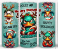 Christmas Sarcastic Grumpy Ducks 20 oz Skinny Tumbler - Adult & Kids T-Shirts, Sweatshirts & Hoodies apparel design preview 1