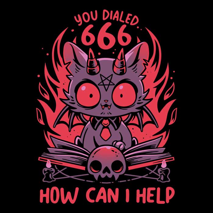 Satanic Support Cat Coasters - Adult & Kids T-Shirts, Sweatshirts & Hoodies apparel design preview 1