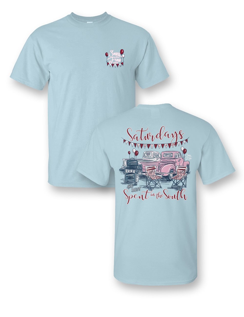 Sassy Frass Saturdays Spent in the South Tailgating - Adult & Kids T-Shirts, Sweatshirts & Hoodies apparel design preview 1