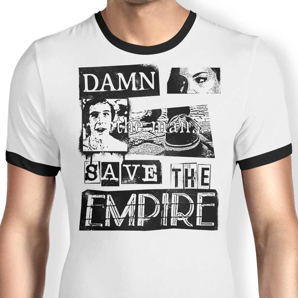 Save the Empire Ringer - Adult & Kids T-Shirts, Sweatshirts & Hoodies apparel design preview 1