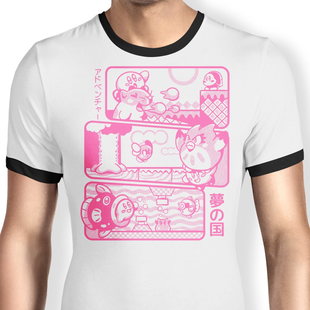 Saving Dreamland Ringer - Adult & Kids T-Shirts, Sweatshirts & Hoodies apparel design preview 1