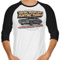 Saving People, Hunting Things 3/4 Sleeve Raglan - Adult & Kids T-Shirts, Sweatshirts & Hoodies apparel design preview 1
