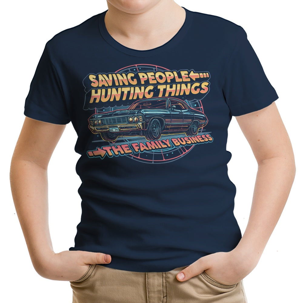 Saving People, Hunting Things Youth Apparel - Adult & Kids T-Shirts, Sweatshirts & Hoodies apparel design preview 2