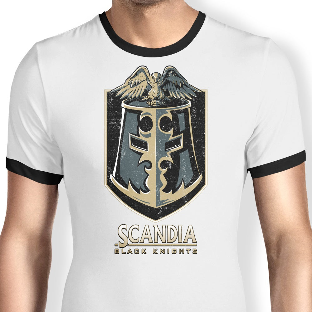 Scandia Black Knights Ringer - Adult & Kids T-Shirts, Sweatshirts & Hoodies apparel design preview 1