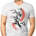 Scarlet Flame Sumi-e Men's V-Neck - Adult & Kids T-Shirts, Sweatshirts & Hoodies apparel design preview 1