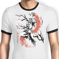 Scarlet Flame Sumi-e Ringer - Adult & Kids T-Shirts, Sweatshirts & Hoodies apparel design preview 1