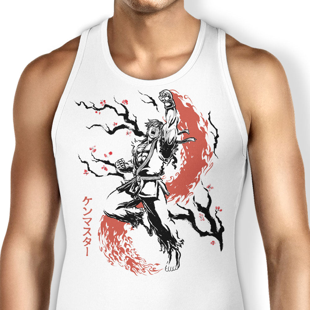 Scarlet Flame Sumi-e Tank Top - Adult & Kids T-Shirts, Sweatshirts & Hoodies apparel design preview 1