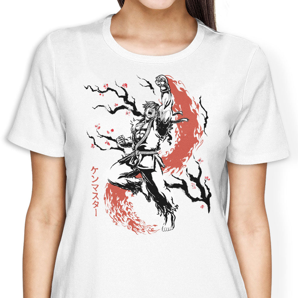 Scarlet Flame Sumi-e Women's Apparel - Adult & Kids T-Shirts, Sweatshirts & Hoodies apparel design preview 1