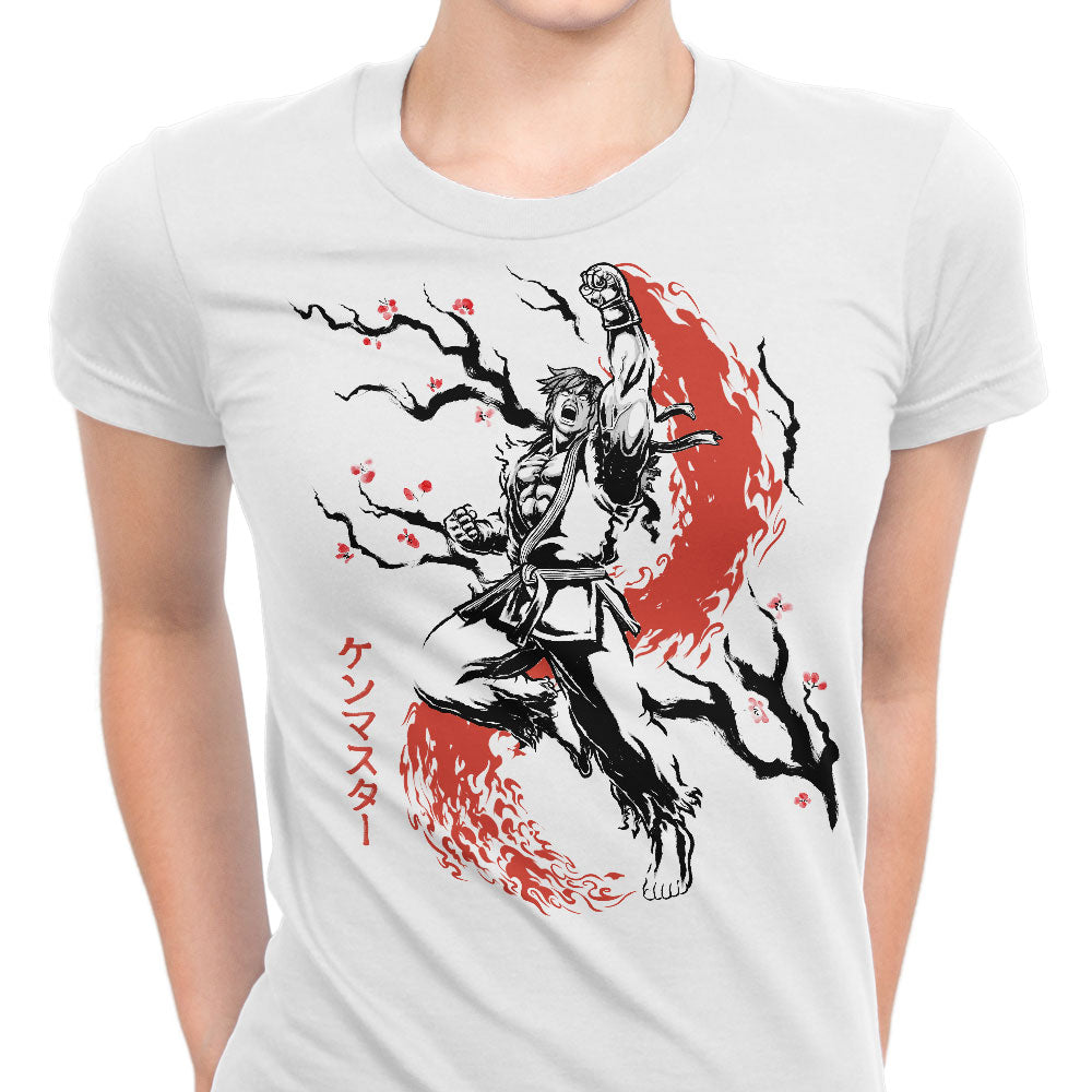 Scarlet Flame Sumi-e Women's Apparel - Adult & Kids T-Shirts, Sweatshirts & Hoodies apparel design preview 2