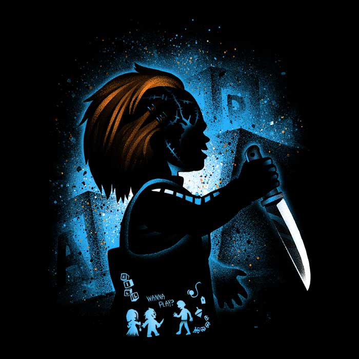 Scary Doll Men's Apparel - Adult & Kids T-Shirts, Sweatshirts & Hoodies apparel design preview 2