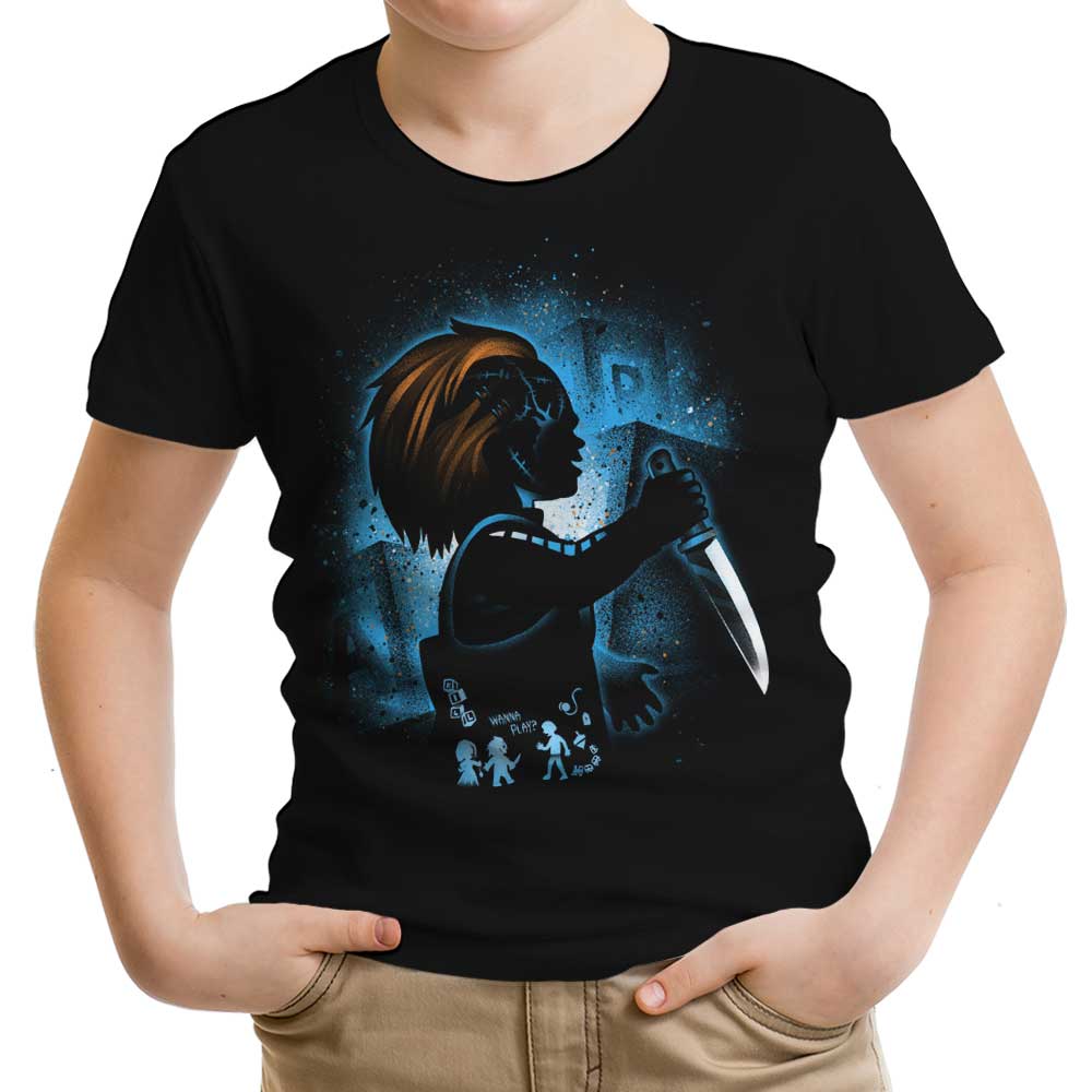 Scary Doll Youth Apparel - Adult & Kids T-Shirts, Sweatshirts & Hoodies apparel design preview 1