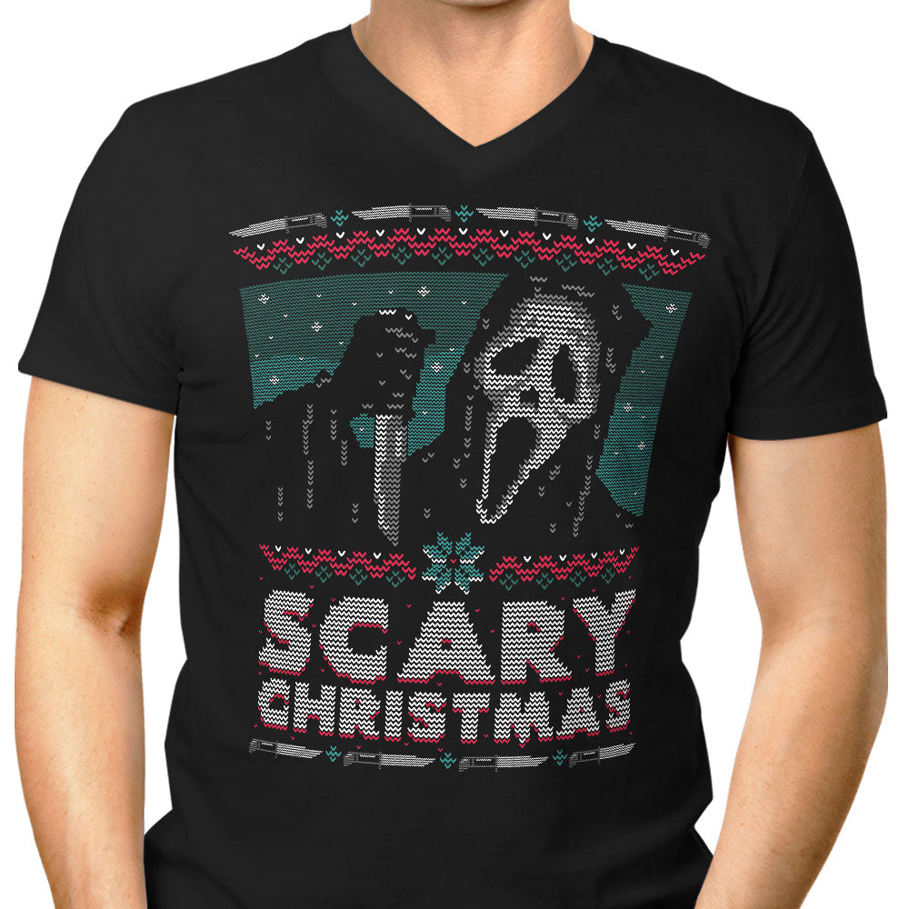 Scary Ugly Christmas Men's V-Neck - Adult & Kids T-Shirts, Sweatshirts & Hoodies apparel design preview 1