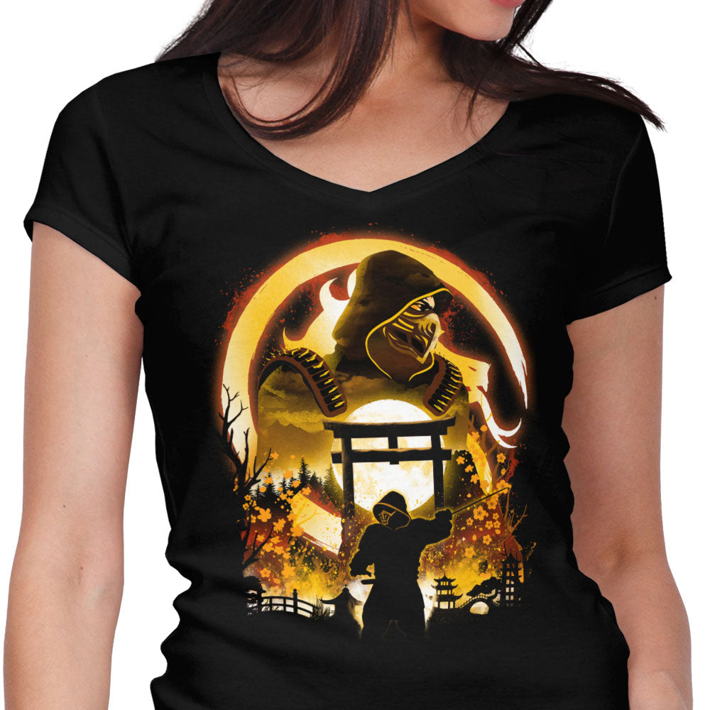 Scorched Vengeance Women's V-Neck - Adult & Kids T-Shirts, Sweatshirts & Hoodies apparel design preview 1