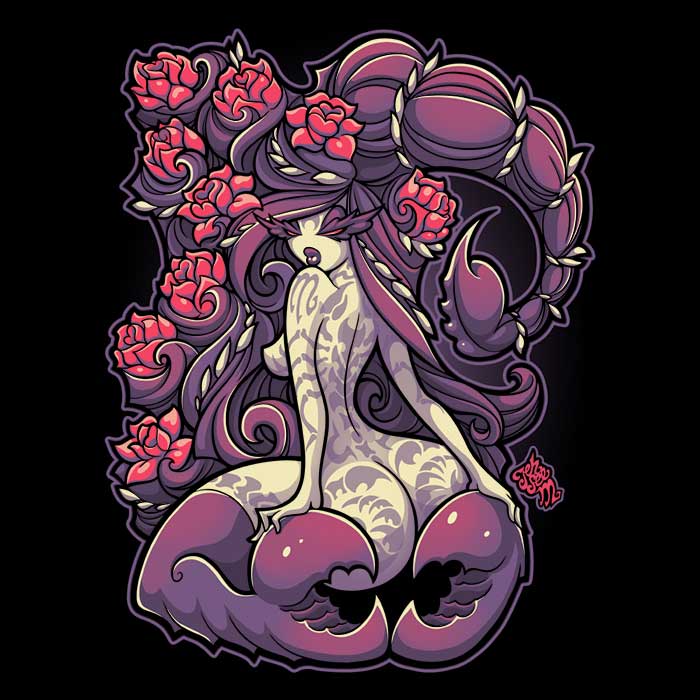 Scorpio 3/4 Sleeve Raglan - Adult & Kids T-Shirts, Sweatshirts & Hoodies apparel design preview 2