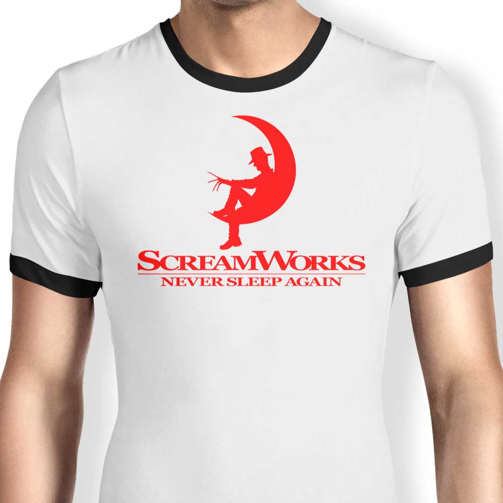 Screamworks Ringer - Adult & Kids T-Shirts, Sweatshirts & Hoodies apparel design preview 1