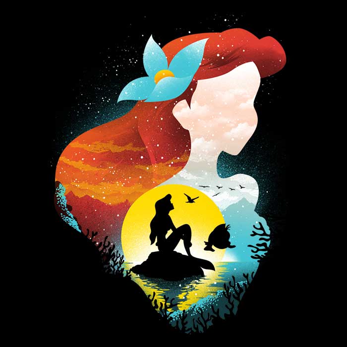 Sea Princess Silhouette Men's Apparel - Adult & Kids T-Shirts, Sweatshirts & Hoodies apparel design preview 2