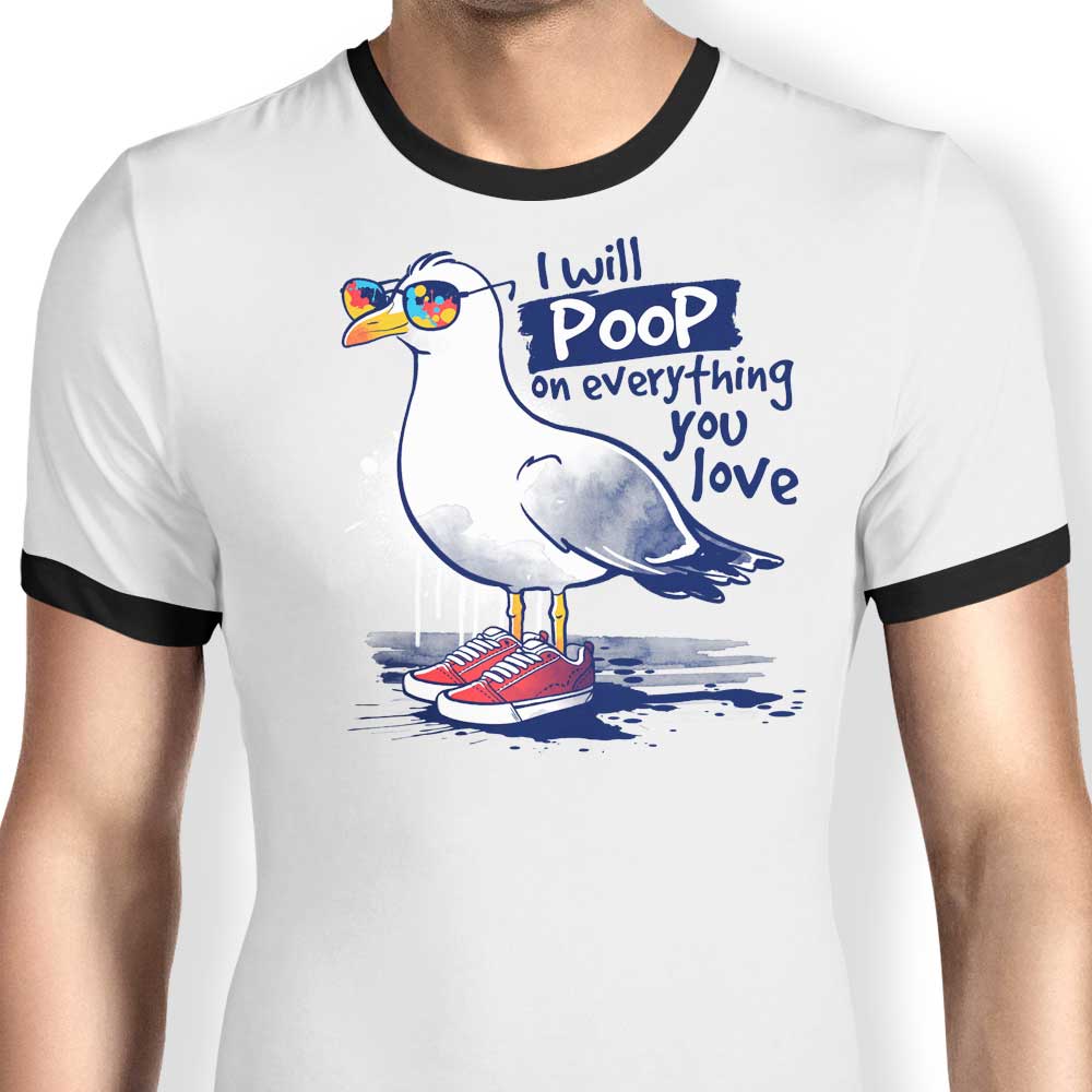 Seagull Love Ringer - Adult & Kids T-Shirts, Sweatshirts & Hoodies apparel design preview 1