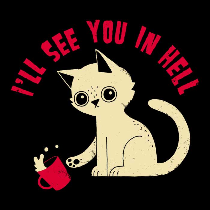 See You in Hell - Adult & Kids T-Shirts, Sweatshirts & Hoodies apparel design preview 2