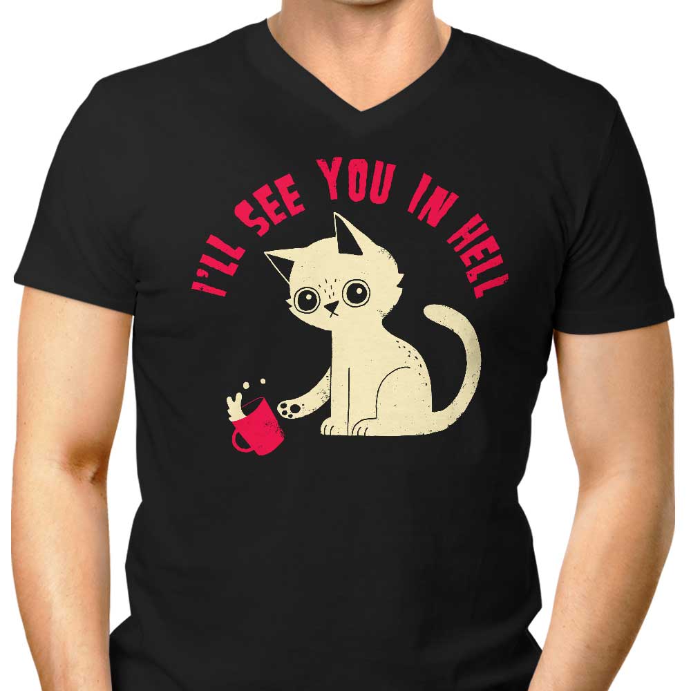 See You in Hell Men's V-Neck - Adult & Kids T-Shirts, Sweatshirts & Hoodies apparel design preview 1
