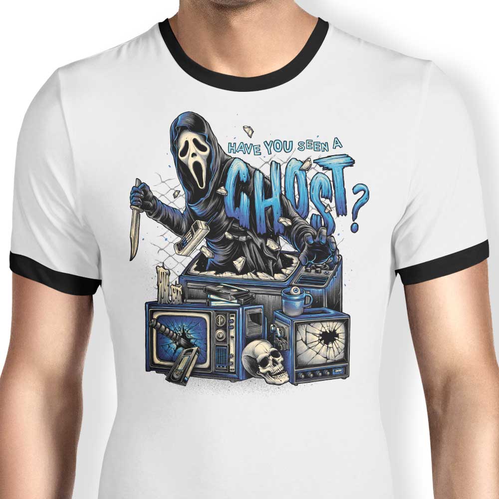 Seen a Ghost Ringer - Adult & Kids T-Shirts, Sweatshirts & Hoodies apparel design preview 1