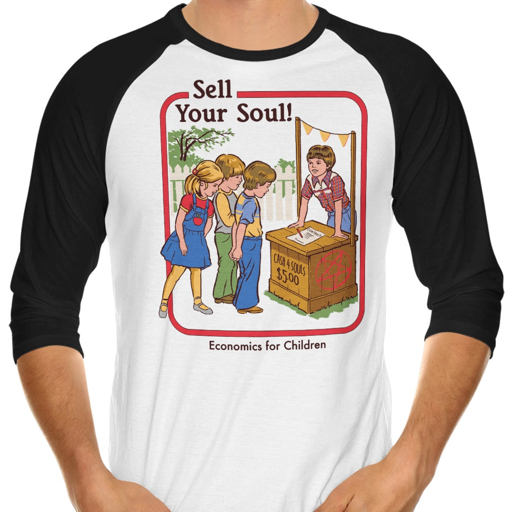 Sell Your Soul 3/4 Sleeve Raglan - Adult & Kids T-Shirts, Sweatshirts & Hoodies apparel design preview 1