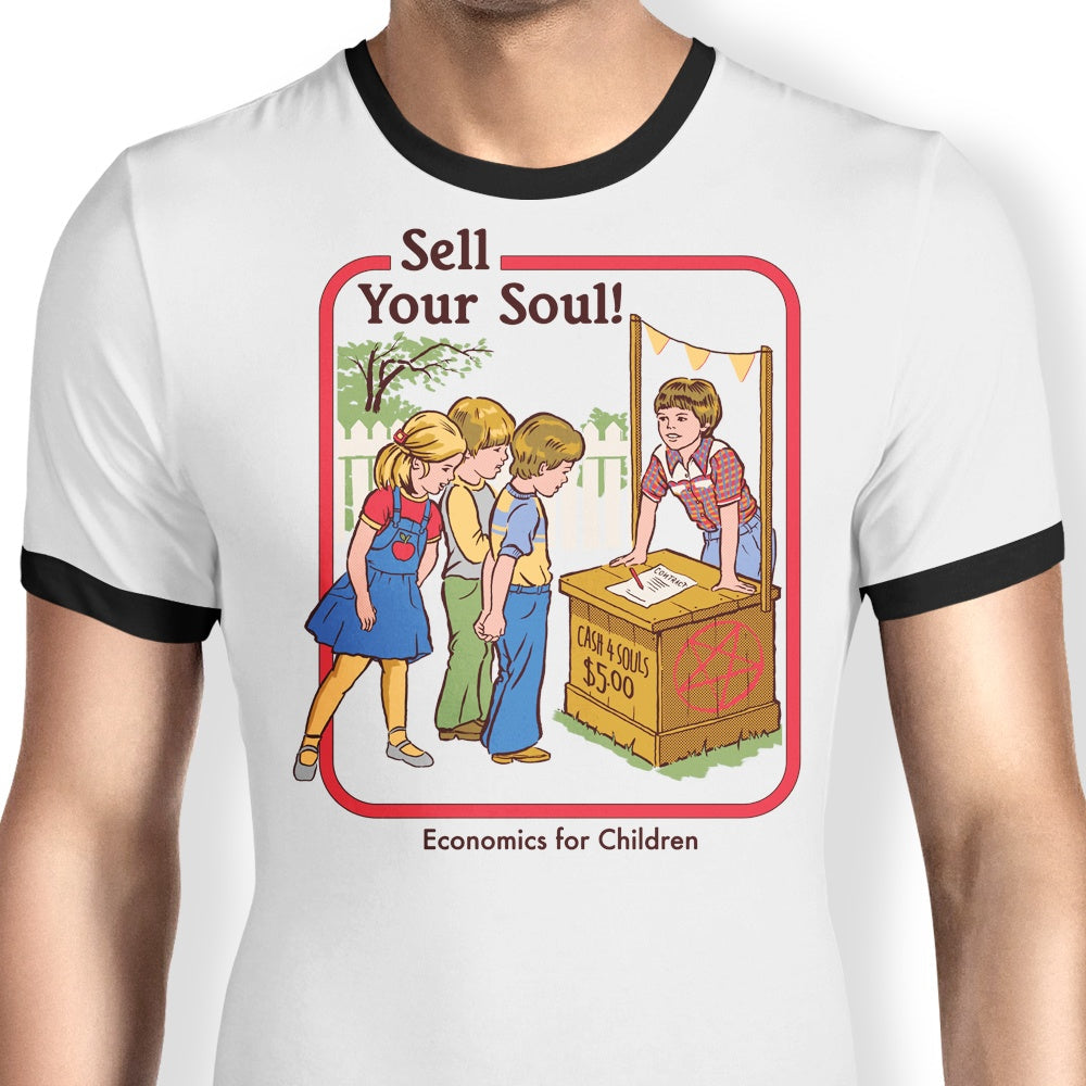 Sell Your Soul Ringer - Adult & Kids T-Shirts, Sweatshirts & Hoodies apparel design preview 1