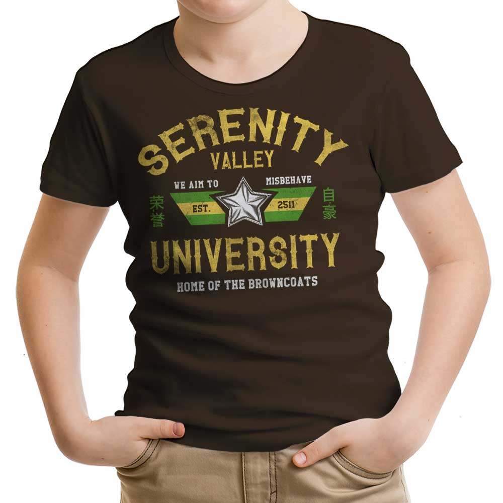 Serenity Valley University Youth Apparel - Adult & Kids T-Shirts, Sweatshirts & Hoodies apparel design preview 1