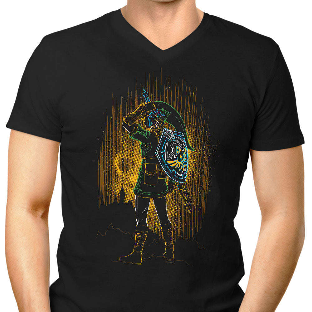 Shadow of the Courage Men's V-Neck - Adult & Kids T-Shirts, Sweatshirts & Hoodies apparel design preview 1