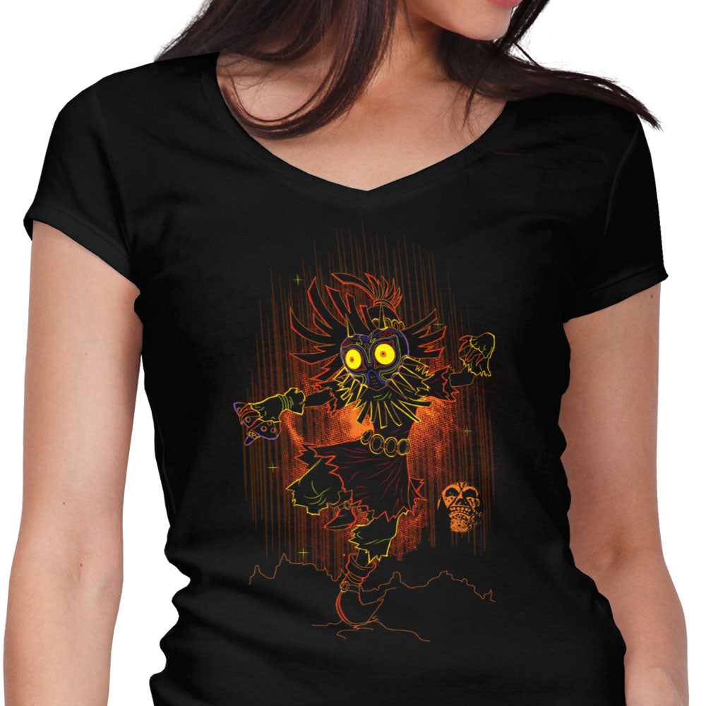 Shadow of the Mask Women's V-Neck - Adult & Kids T-Shirts, Sweatshirts & Hoodies apparel design preview 1
