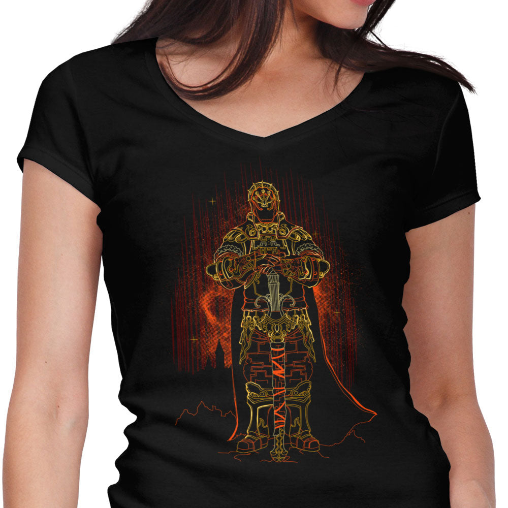 Shadow of the Power Women's V-Neck - Adult & Kids T-Shirts, Sweatshirts & Hoodies apparel design preview 1