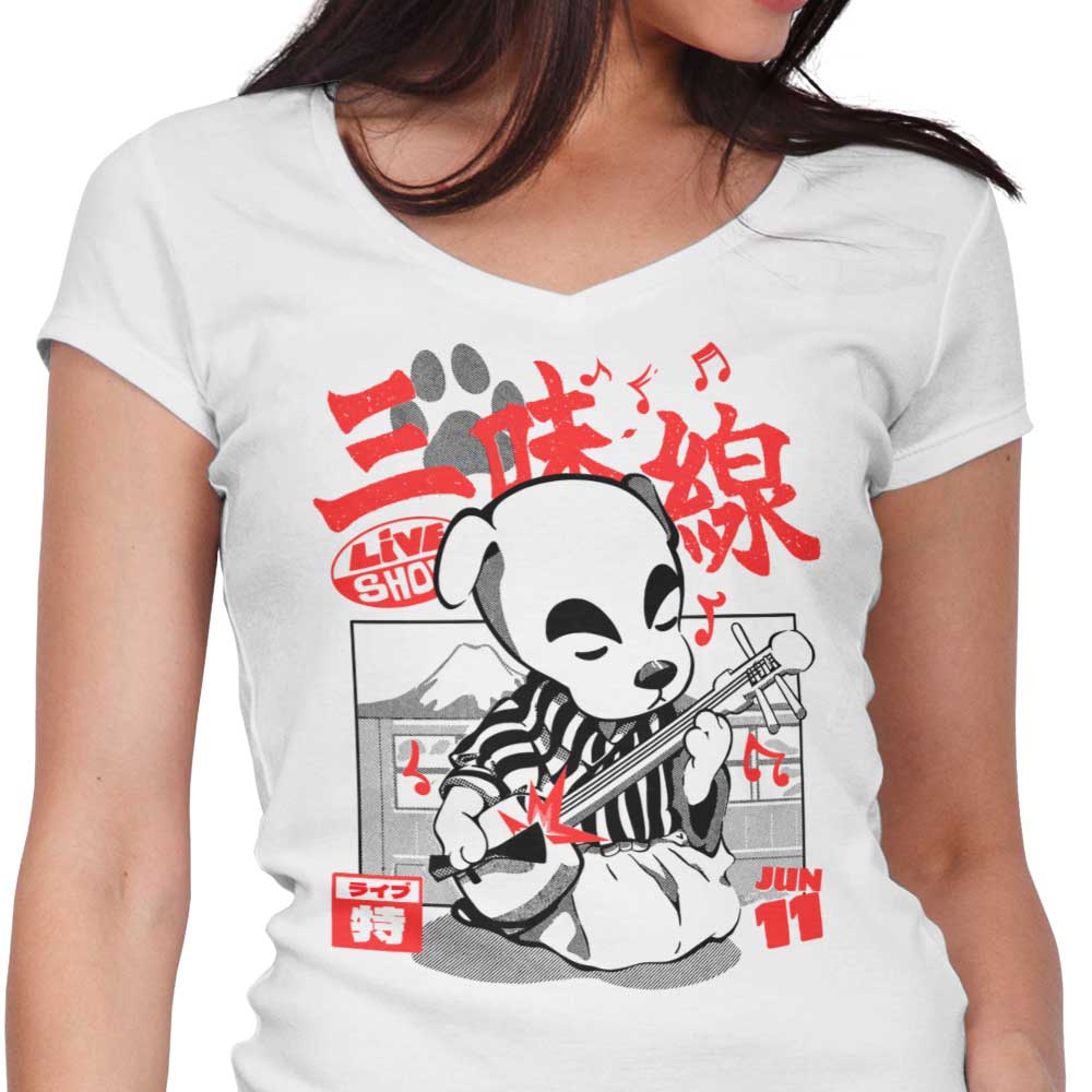 Shamisen Barker Women's V-Neck - Adult & Kids T-Shirts, Sweatshirts & Hoodies apparel design preview 1