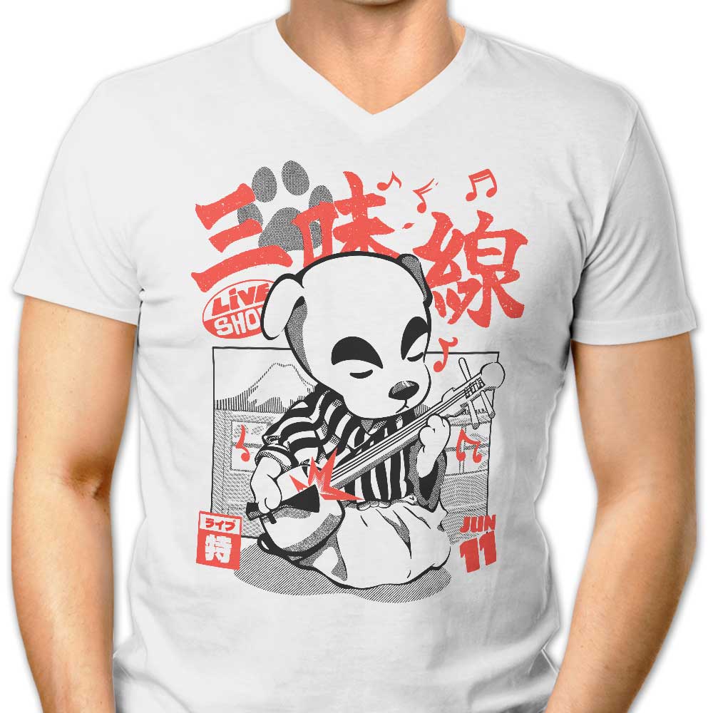 Shamisen Barker Men's V-Neck - Adult & Kids T-Shirts, Sweatshirts & Hoodies apparel design preview 1