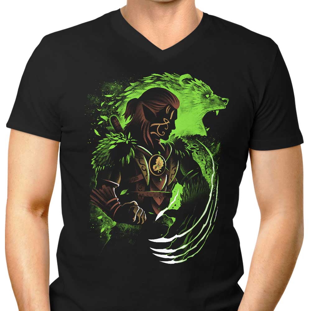 Shapeshifting Wood Elf Men's V-Neck - Adult & Kids T-Shirts, Sweatshirts & Hoodies apparel design preview 1