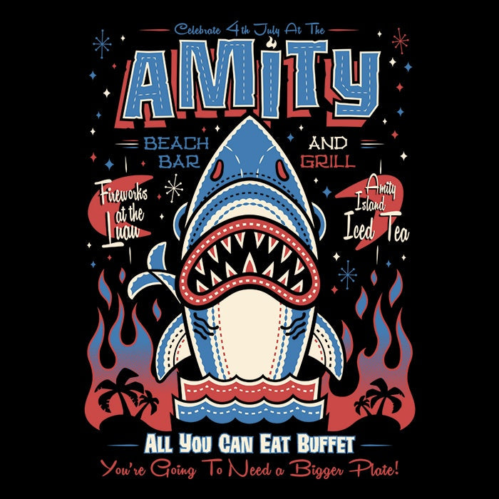 Shark Tiki Coasters - Adult & Kids T-Shirts, Sweatshirts & Hoodies apparel design preview 1