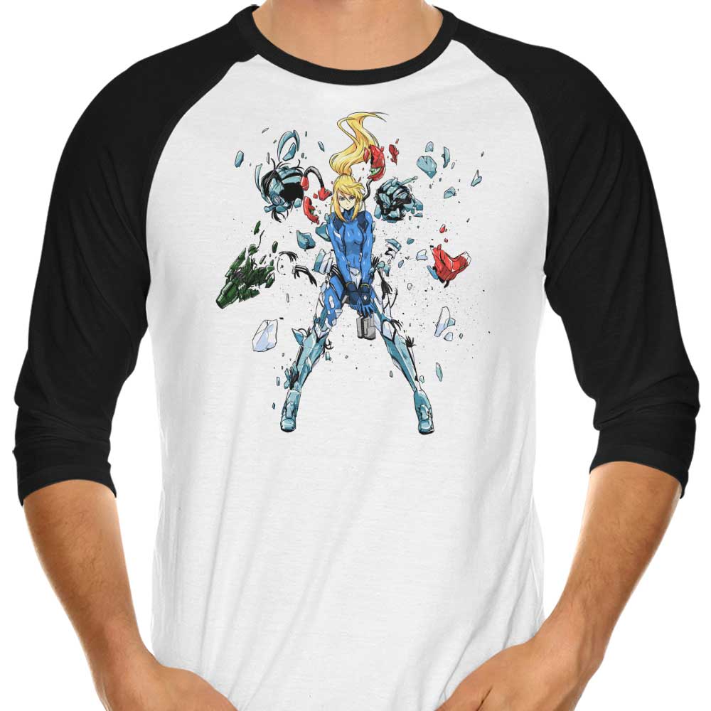 Shattered 3/4 Sleeve Raglan - Adult & Kids T-Shirts, Sweatshirts & Hoodies apparel design preview 1