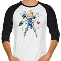 Shattered 3/4 Sleeve Raglan - Adult & Kids T-Shirts, Sweatshirts & Hoodies apparel design preview 1