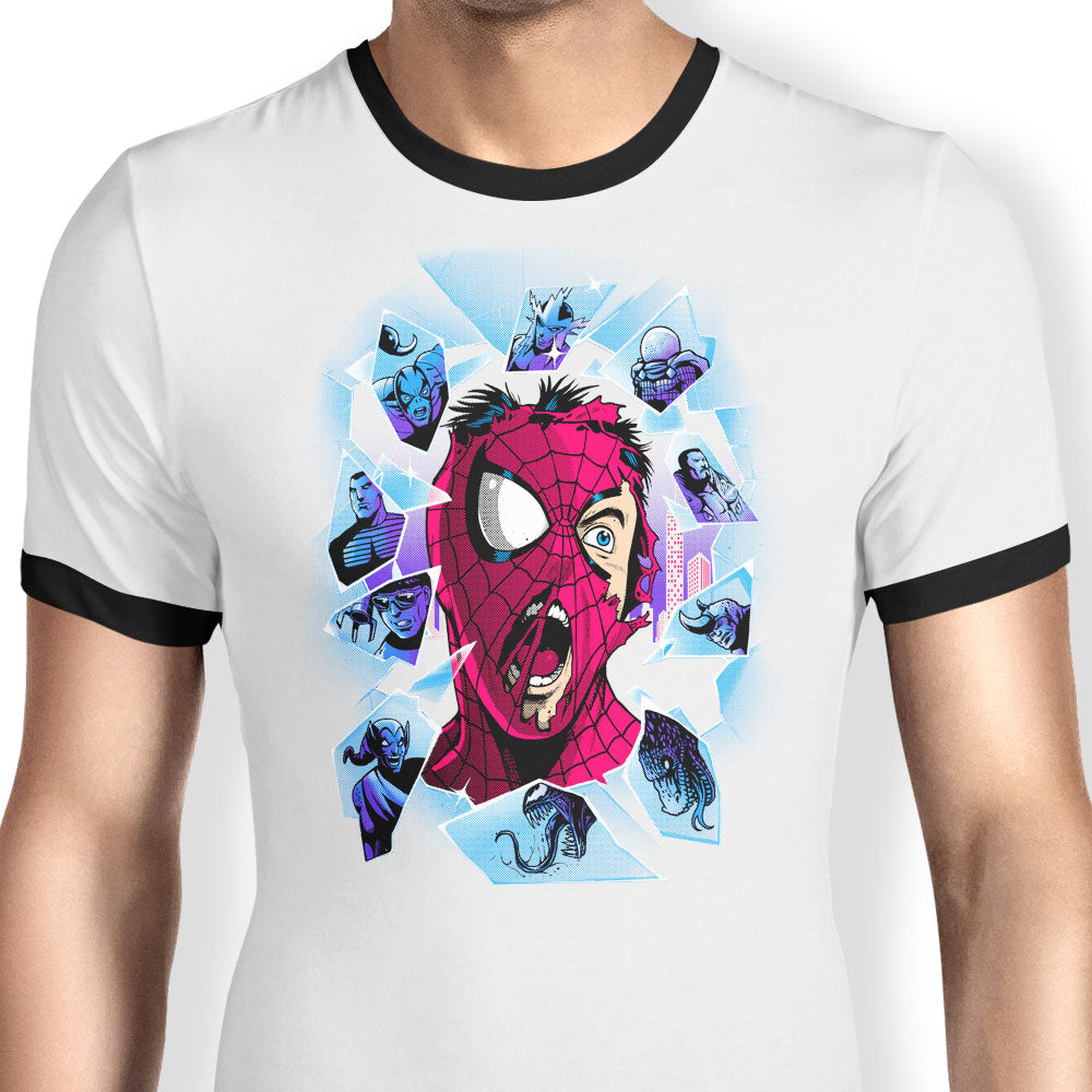 Shattered Spider Ringer - Adult & Kids T-Shirts, Sweatshirts & Hoodies apparel design preview 1